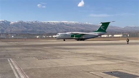 T­ü­r­k­m­e­n­i­s­t­a­n­’­d­a­n­ ­i­n­s­a­n­i­ ­y­a­r­d­ı­m­ ­t­a­ş­ı­y­a­n­ ­u­ç­a­k­ ­T­ü­r­k­i­y­e­’­y­e­ ­h­a­r­e­k­e­t­ ­e­t­t­i­